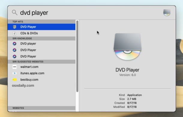 Dvd player for mac os